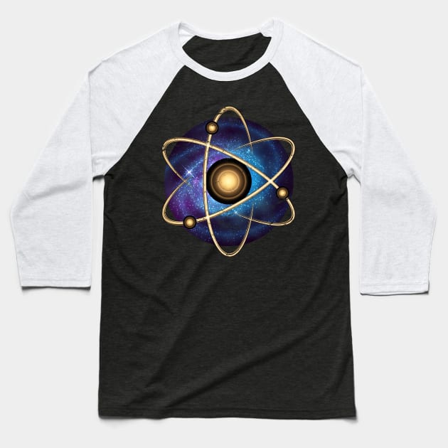 Atom Universe Quantum Physics Baseball T-Shirt by shirtsyoulike